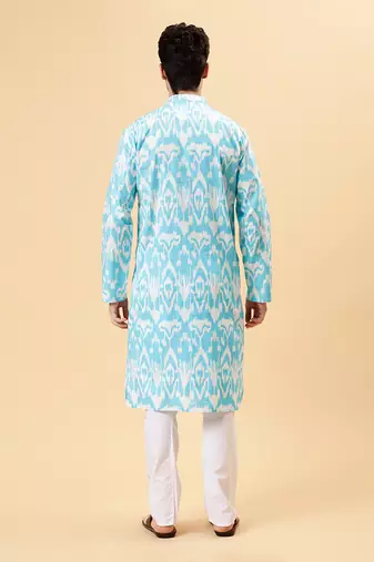 Blue ikat kurta