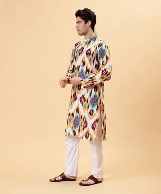 Brown ikat kurta 2