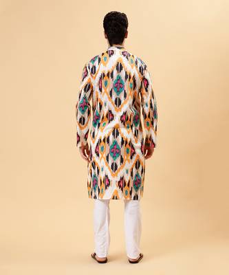 Brown ikat kurta 5