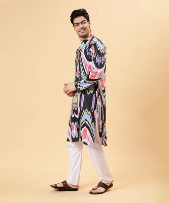 Black ikat kurta 2