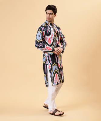Black ikat kurta 3