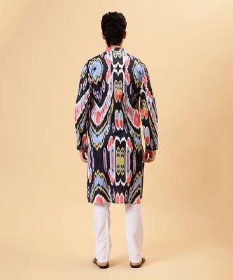 Black ikat kurta 5
