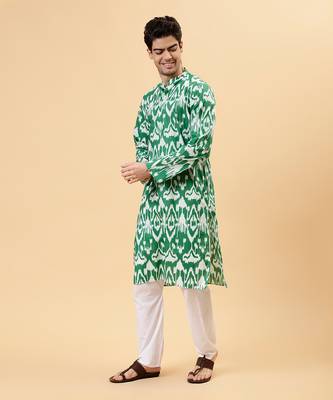 Green ikat kurta 2