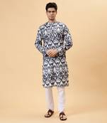 Ash ikat kurta