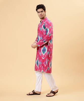 Magenta ikat kurta 3