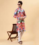 Multicolor ikat kurta