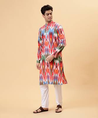 Multicolor ikat kurta 2