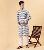 Smoke ikat kurta