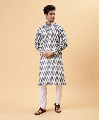 Smoke ikat kurta 2