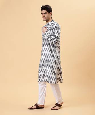 Smoke ikat kurta 3