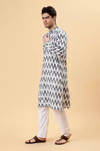Smoke ikat kurta