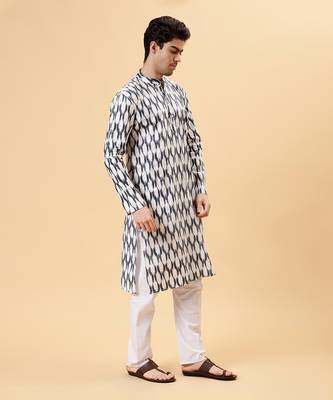 Smoke ikat kurta 4