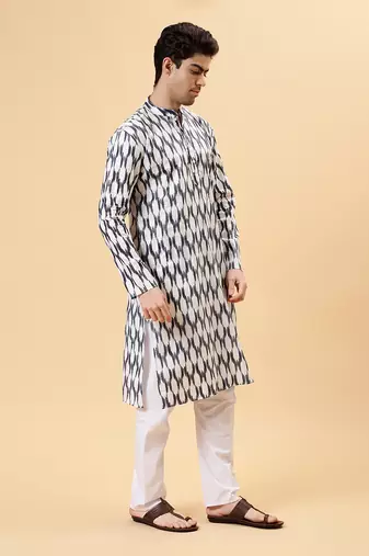 Smoke ikat kurta