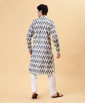 Smoke ikat kurta 5