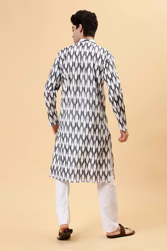 Smoke ikat kurta