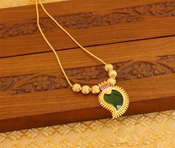Kerala style gold platted mango palakka necklace 1