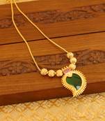 Kerala style gold platted mango palakka necklace