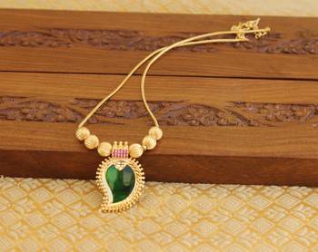 Kerala style gold platted mango palakka necklace 3