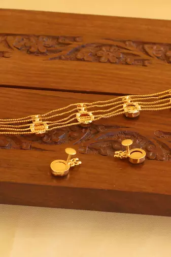 Kerala style palakka necklace set