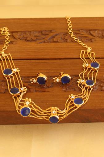 Kerala style palakka necklace set