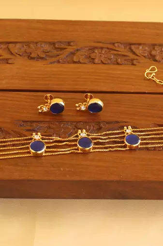 Kerala style palakka necklace set