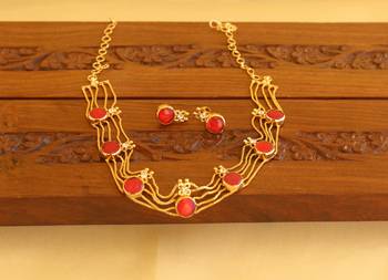 Kerala style palakka necklace set 1
