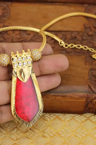 Kerala style palakka necklace