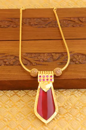 Kerala style palakka necklace