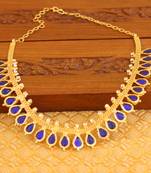 Kerala style gold platted palakka necklace