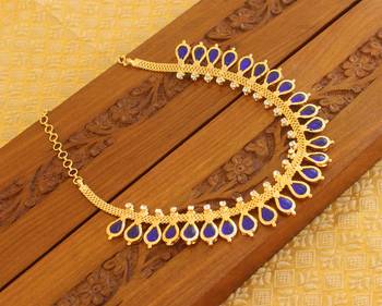 Kerala style gold platted palakka necklace 2