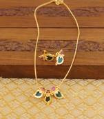 Kerala style gold platted palakka necklace set