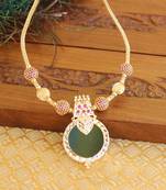 Kerala style gold platted palakka necklace