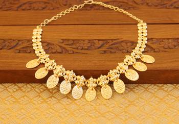 Kerala style gold platted lakshmi necklace 1