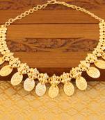 Kerala style gold platted lakshmi necklace