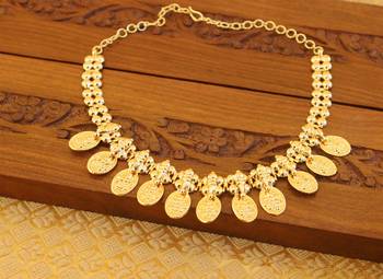 Kerala style gold platted lakshmi necklace 2