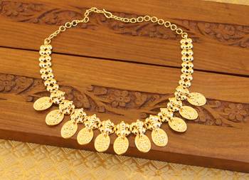 Kerala style gold platted lakshmi necklace 3