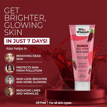 Red wine face wash for anti-aging & reduces wrinkles | boost collagen-all skin type- 100ml 3