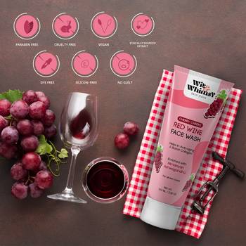 Red wine face wash for anti-aging & reduces wrinkles | boost collagen-all skin type- 100ml 5