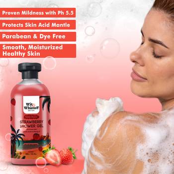 Strawberry shower gel | reduce sun damage | improve skin tone, moisturization | deep claning | 300ml 3