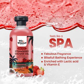 Strawberry shower gel | reduce sun damage | improve skin tone, moisturization | deep claning | 300ml 1