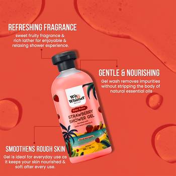 Strawberry shower gel | reduce sun damage | improve skin tone, moisturization | deep claning | 300ml 4