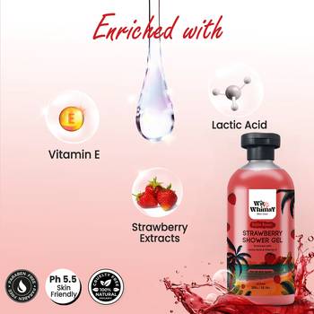 Strawberry shower gel | reduce sun damage | improve skin tone, moisturization | deep claning | 300ml 6