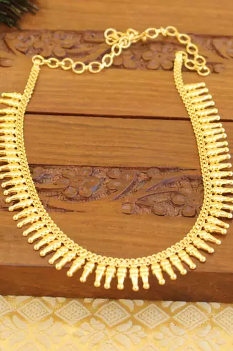 Kerala style gold platted necklace