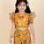 Kids farm girls  silk printed &  embellished crop top & palazzo set