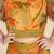 Kids farm girls  silk printed &  embellished crop top & palazzo set
