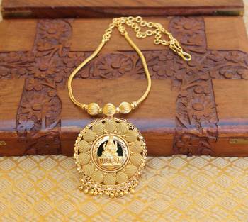 Kerala style gold platted palakka lakshmi necklace 1
