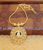 Kerala style gold platted palakka lakshmi necklace
