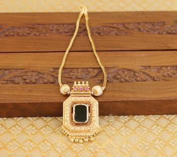 Kerala style gold platted palakka necklace 1