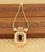 Kerala style gold platted palakka necklace