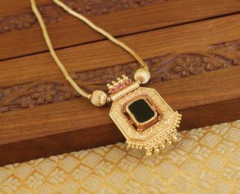 Kerala style gold platted palakka necklace 3